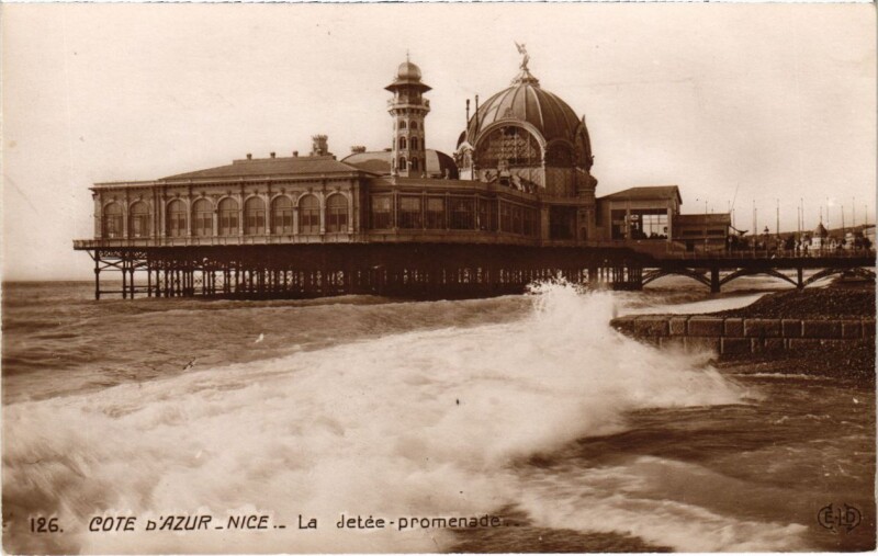 Carte postale ancienne Nice- La Jetee Promenade France