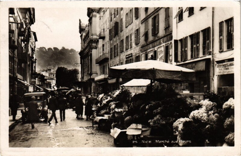 Carte postale ancienne Nice- Marche aux Fleurs France