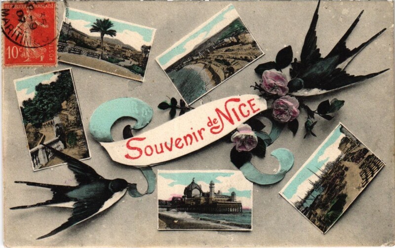 Carte postale ancienne Nice- souvenir France