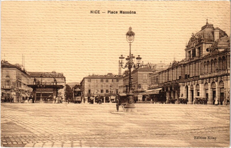 Carte postale ancienne Nice- Place Massena France