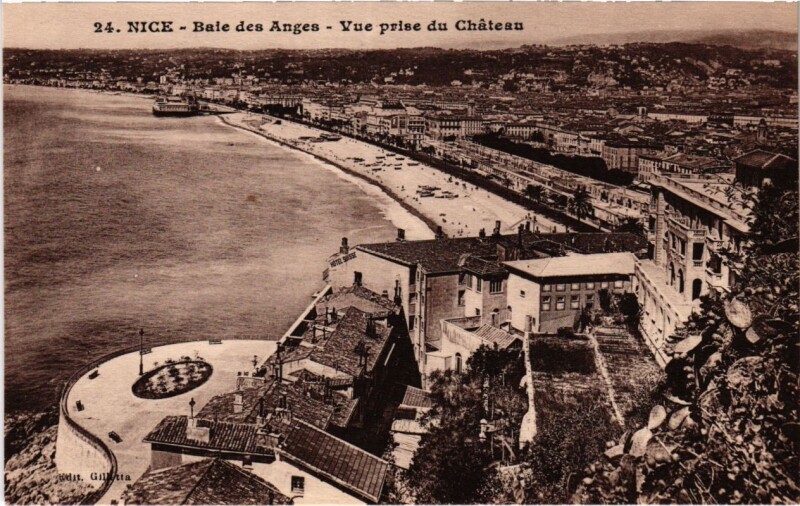 Carte postale ancienne Nice- Baie des Anges France