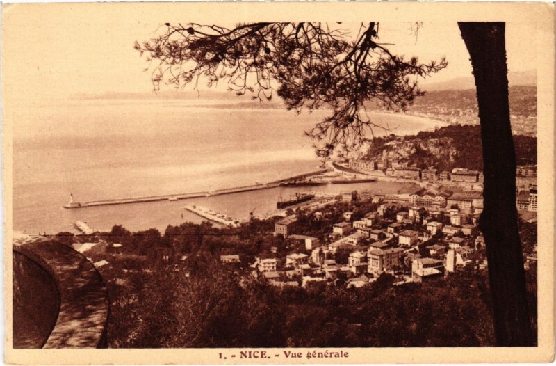Carte postale ancienne Nice- vue generale France
