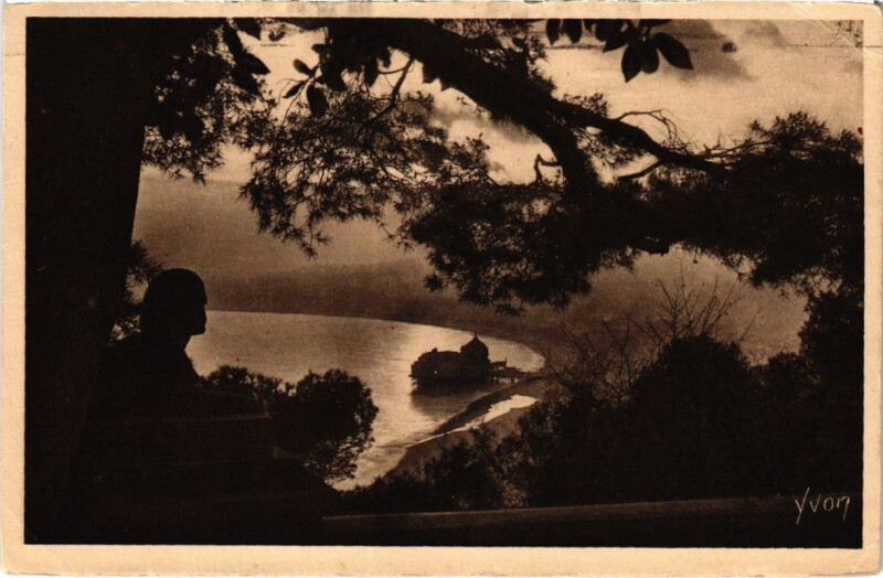 Carte postale ancienne Nice- Coucher de Soleil France