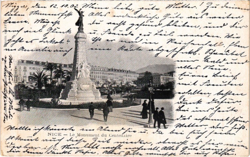 Carte postale ancienne Nice- Monument du Centenaire France