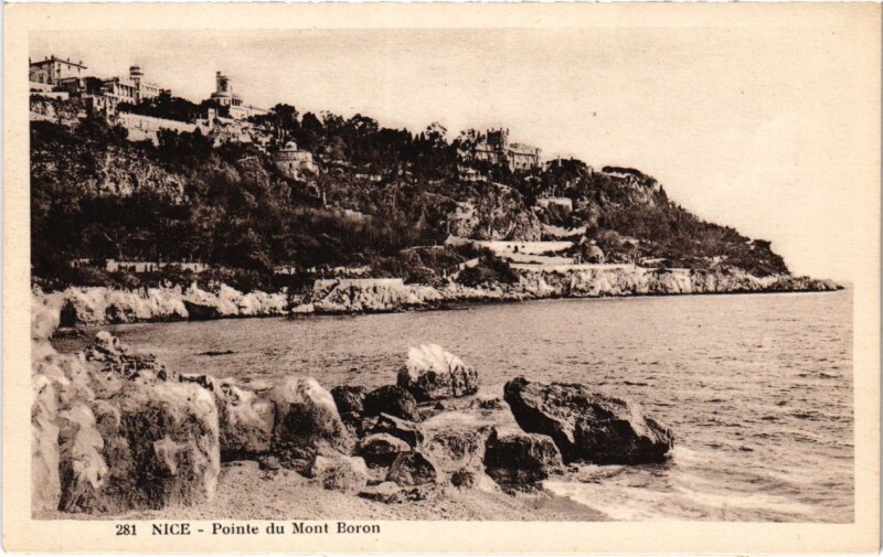 Carte postale ancienne Nice- Pointe du Mont Boron France
