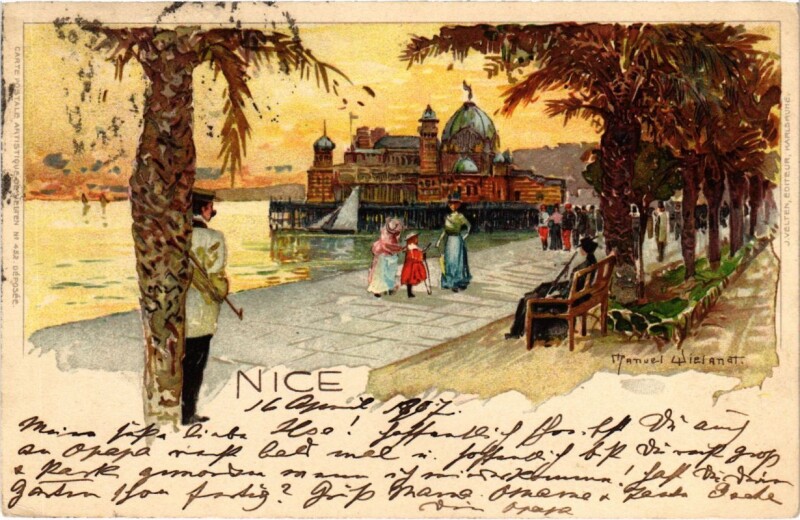 Carte postale ancienne Nice- souvenir France