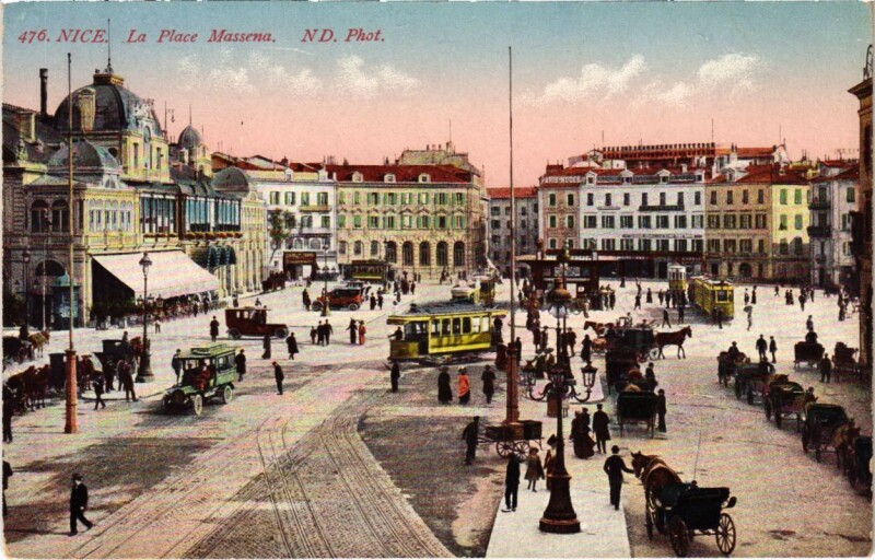 Carte postale ancienne Nice- La Place Massena France