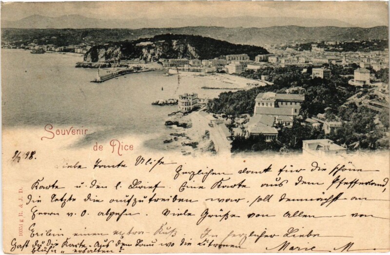 Carte postale ancienne Nice- souvenir France