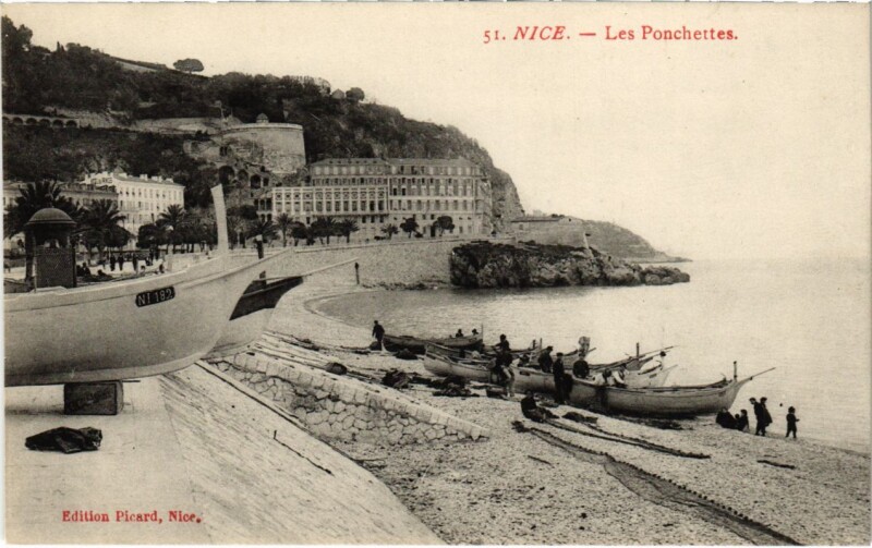 Carte postale ancienne Nice- Les Ponchettes France