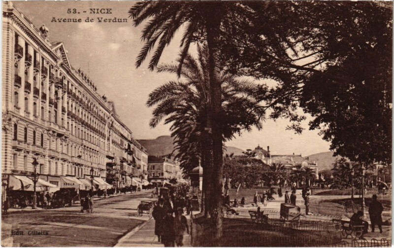 Carte postale ancienne Nice- Avenue de Verdun France
