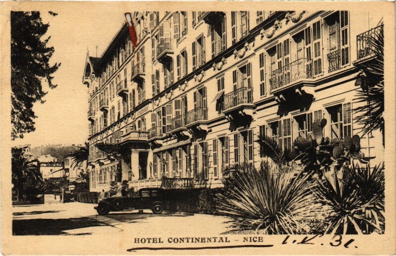 Carte postale ancienne Nice- Hotel Continental France