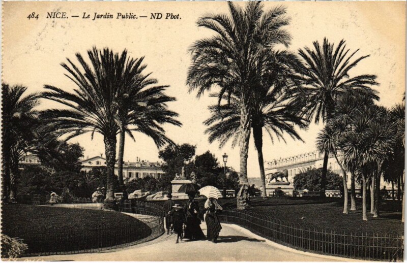 Carte postale ancienne Nice- Le Jardin Public France à Nice