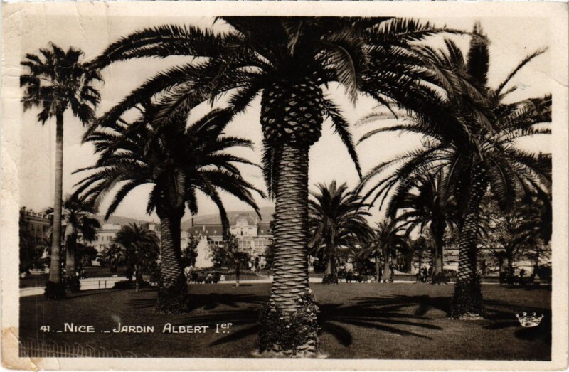 Carte postale ancienne Nice- Jardin Albert 1er France