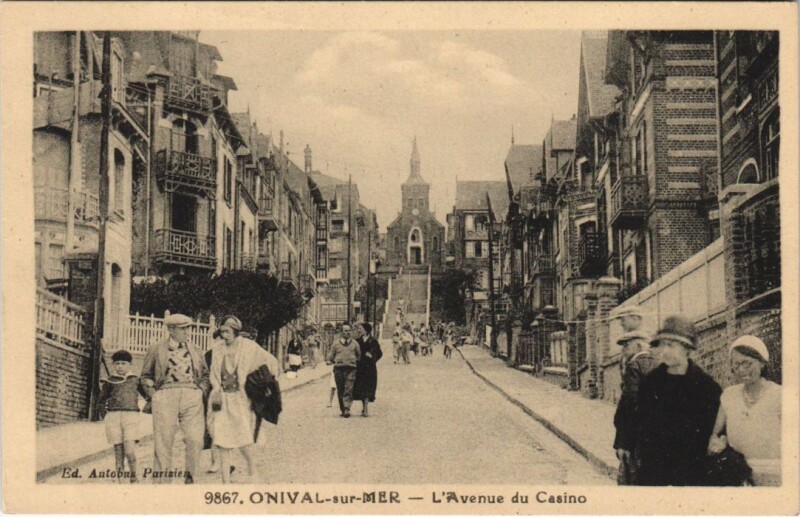 Carte postale ancienne Onival-sur-Mer - L'Avenue du Casino