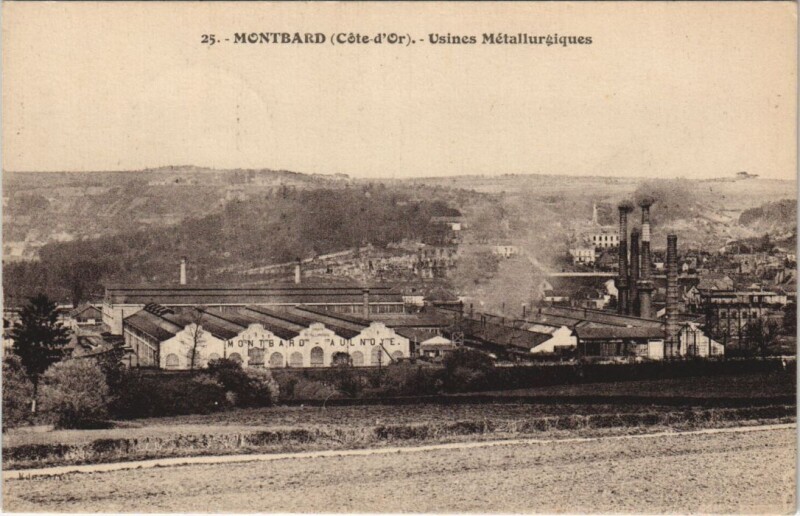 Carte postale ancienne Montbard - Usines Metallurgiques à Montbard