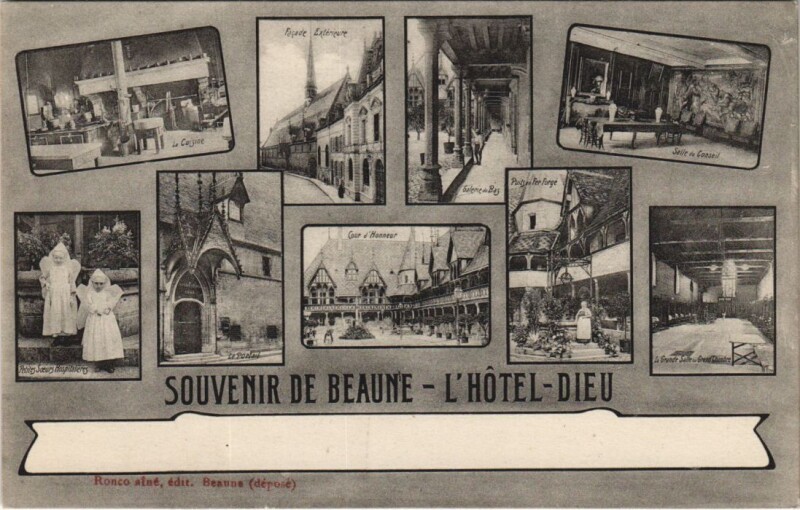 Carte postale ancienne Souvenir de Beaune - L'Hotel-Dieu à Beaune