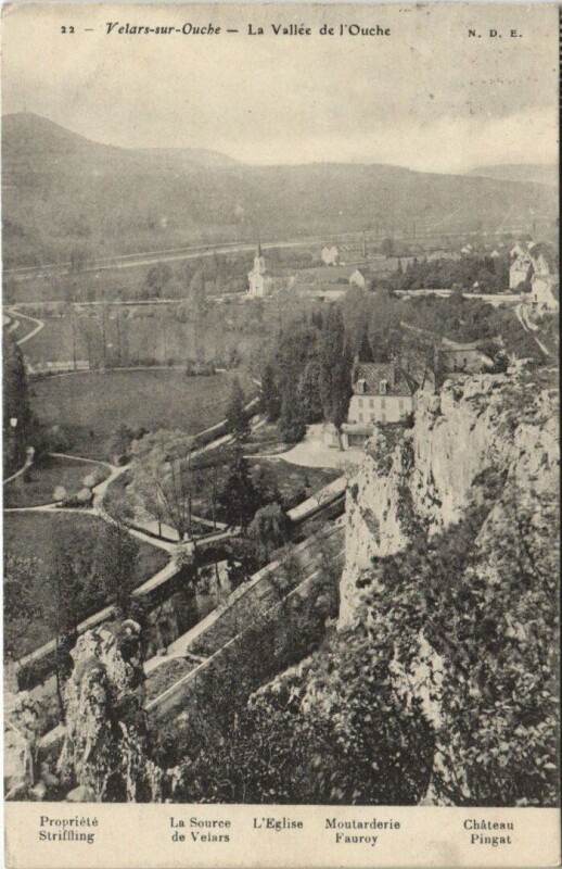 Carte postale ancienne Velars-sur-Ouche - la Vallée de l'Ouche à Velars-sur-Ouche