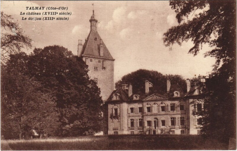 Carte postale ancienne Talmay Le Chateau Le donjon à Talmay