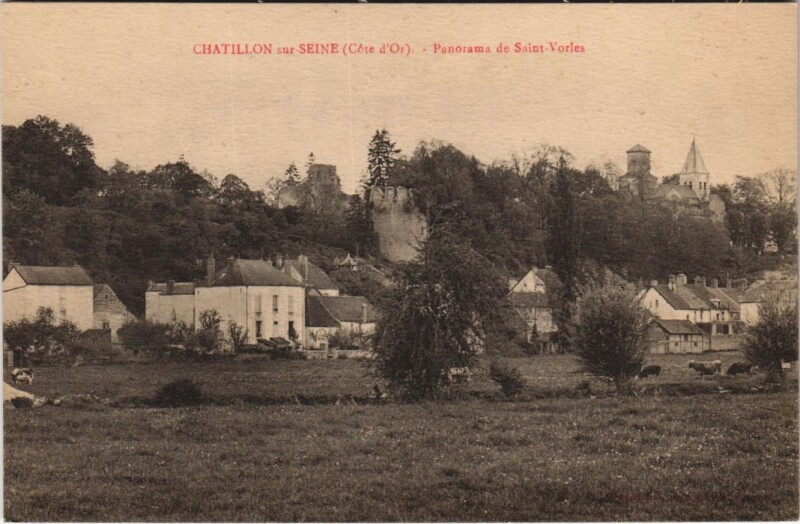 Carte postale ancienne Chatillon-sur-Seine - Panorama de Saint-Vorles à Châtillon-sur-Seine
