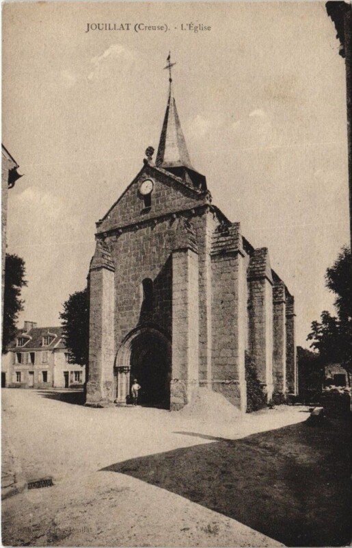 Carte postale ancienne Jouillat - L'Eglise à Jouillat