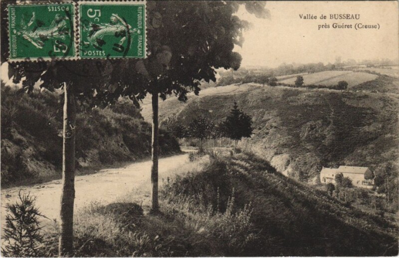 Carte postale ancienne Vallée de Busseau pres Gueret