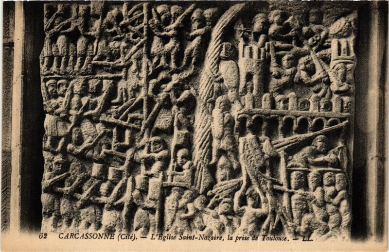 Carte postale ancienne Carcassonne L'Eglise St.Nazaire France à Carcassonne