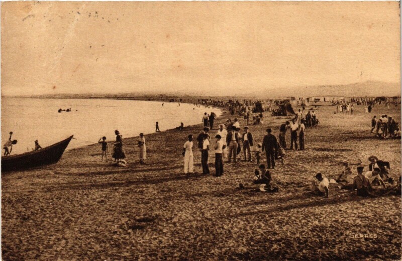 Carte postale ancienne La Nouvelle La Plage. Les Cabines France