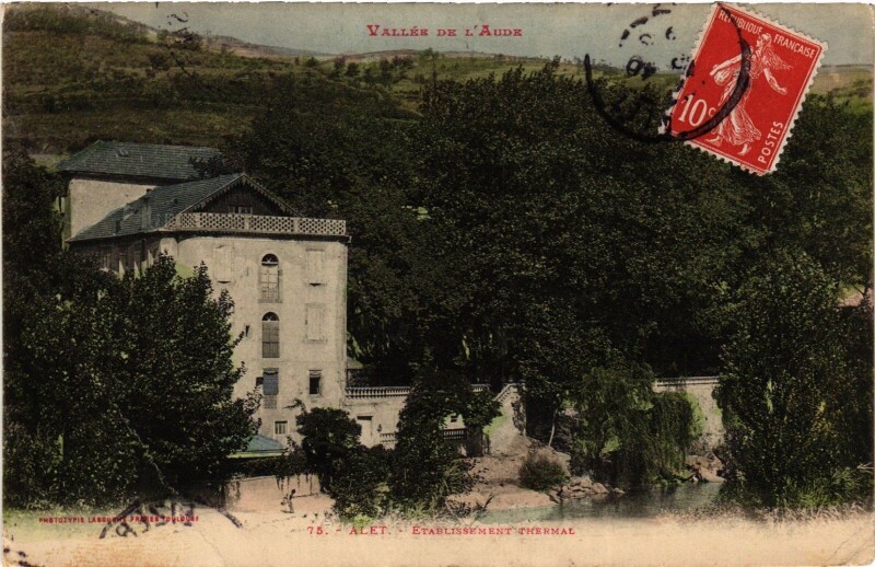 Carte postale ancienne Alet Etablissement Thermal France