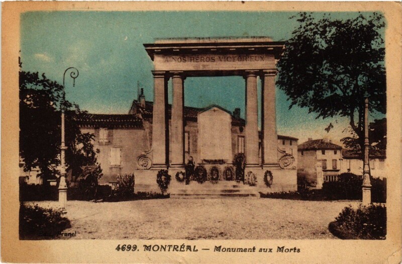 Carte postale ancienne Montreal Monument aux Morts France