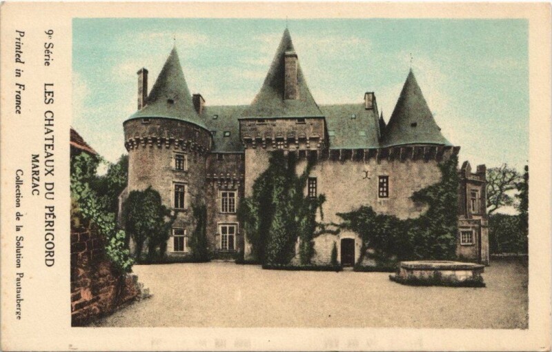 Carte postale ancienne Les Chateaux du Perigord Marzac