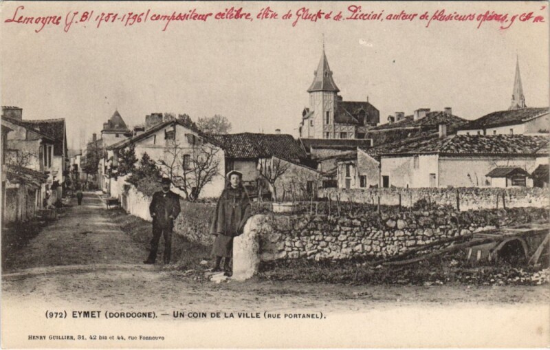 Carte postale ancienne Eymet - Un coin de la Ville à Eymet