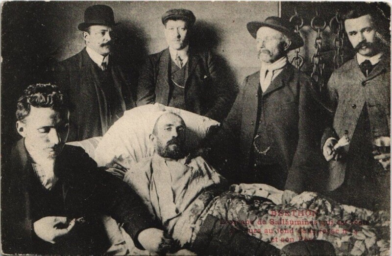 Carte postale ancienne Berthon - L'escapé de Sallaumines à Sallaumines