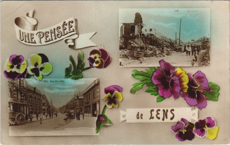Carte postale ancienne Une pensée de Lens