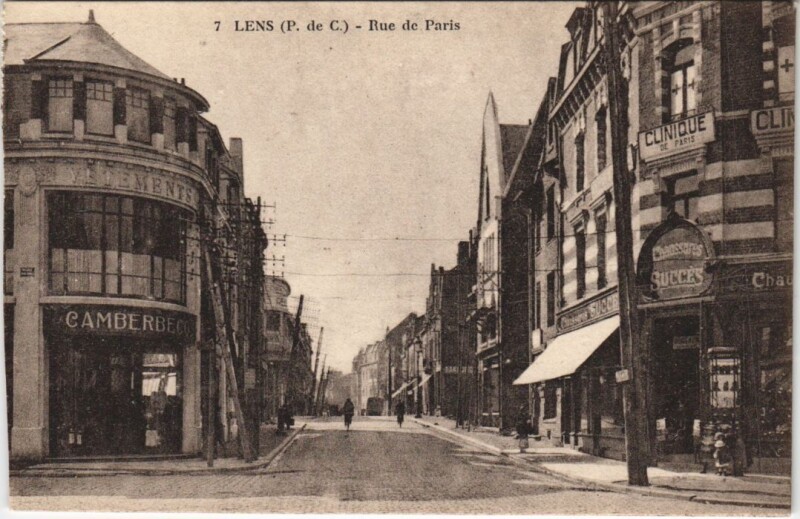 Carte postale ancienne Lens-Rue de Paris