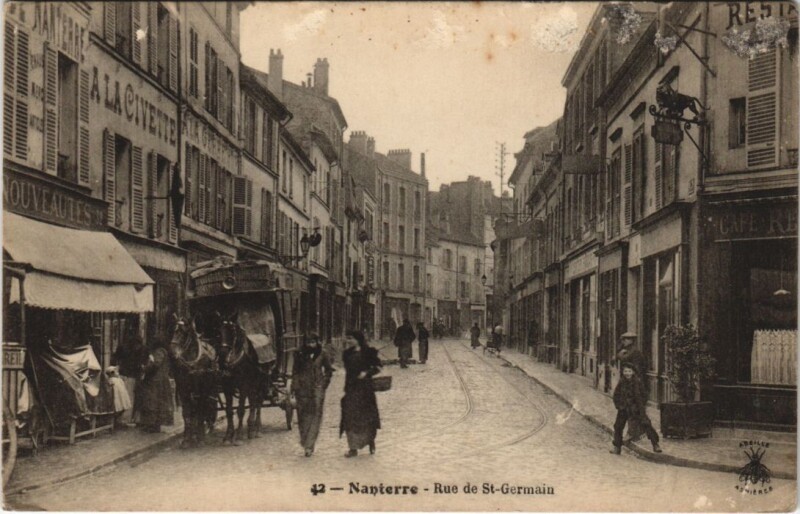 Carte postale ancienne Nanterre - Rue de Saint-Germain à Nanterre