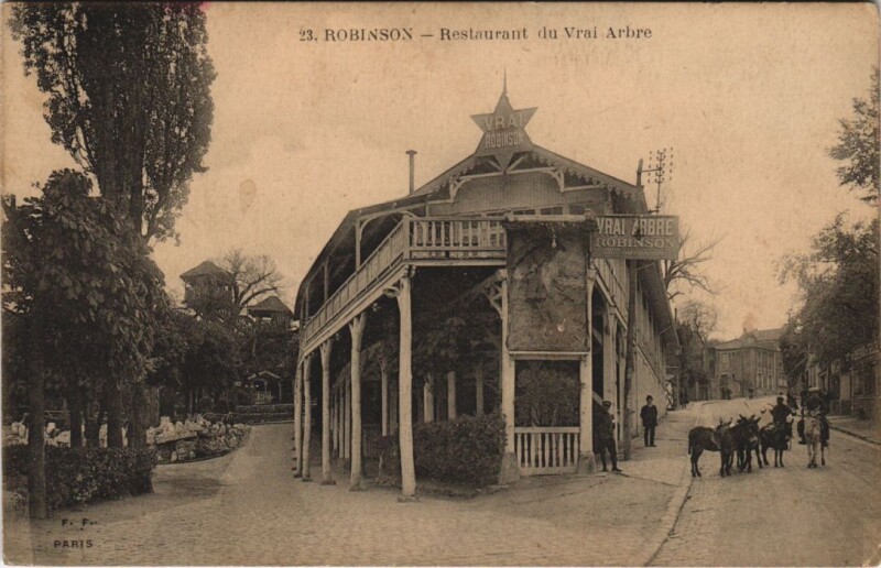 Carte postale ancienne Robinson - Restaurant du Vrai Arbre