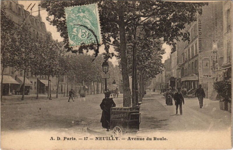 Carte postale ancienne Neuilly - Avenue du Roule à Neuilly-sur-Seine