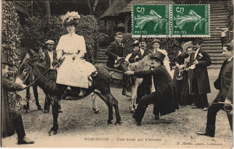 Carte postale ancienne Robinson - Une noce qui s'amuse