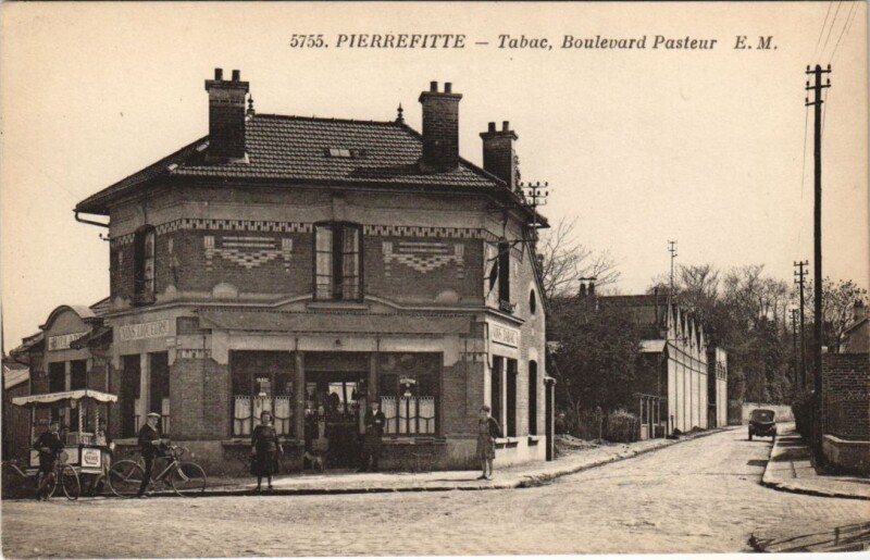 Carte postale ancienne Pierrefitte - Tabac, Boulevard Pasteur