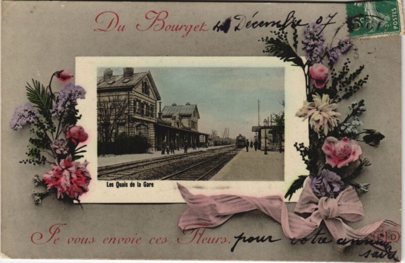 Carte postale ancienne Du Bourget - Je vous envoie ces Fleurs