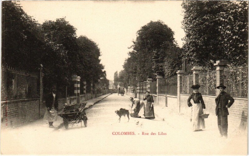 Carte postale ancienne Colombes - Rue des Lilas à Colombes