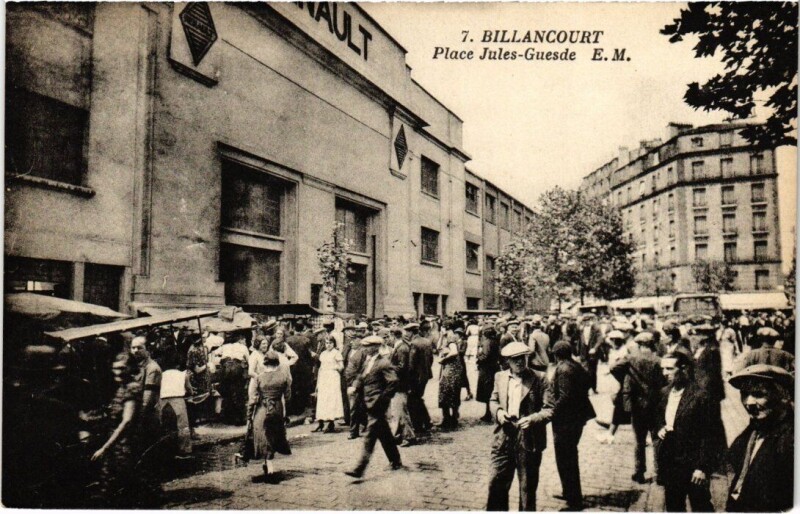 Carte postale ancienne Billancourt - Place Jules-Guesde