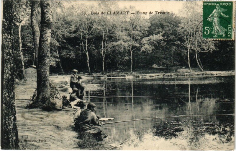 Carte postale ancienne Clamart - Etang de Trivaux à Clamart