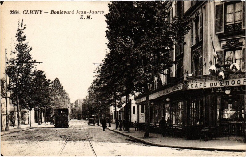 Carte postale ancienne Boulevard Jean-Jaurès à Clichy