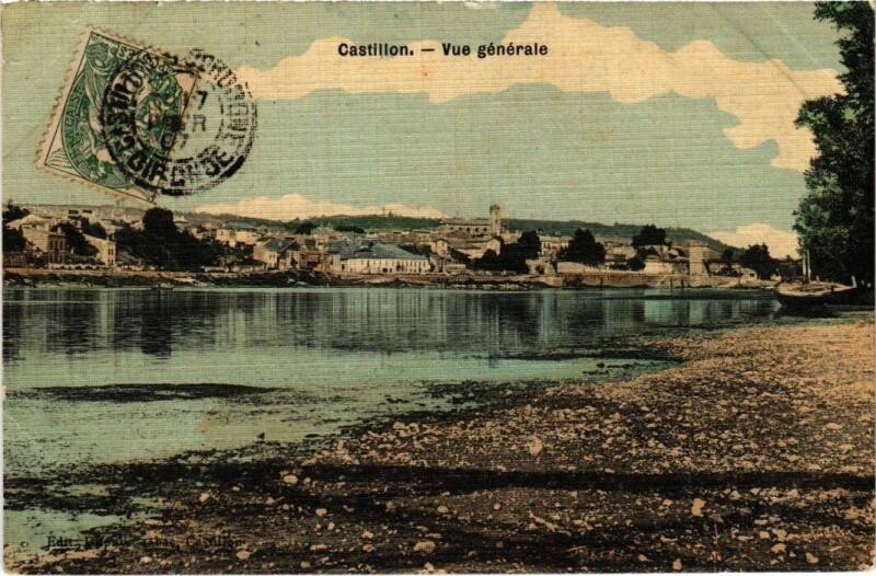 Carte postale ancienne Castillon Vue générale