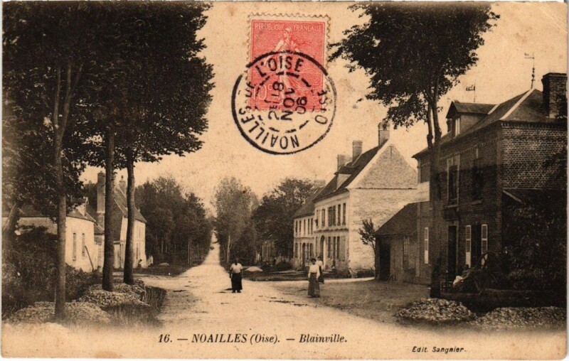 Carte postale ancienne Noailles - Blainville à Noailles