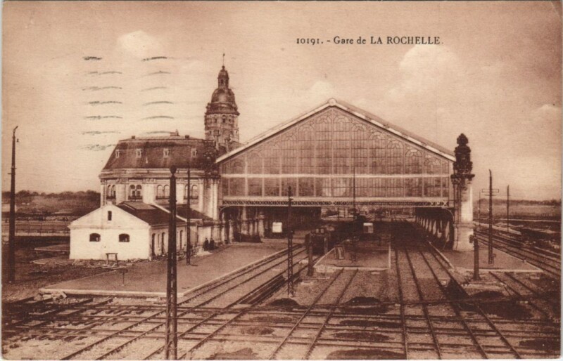 Carte postale ancienne Gare de La Rochelle à La Rochelle