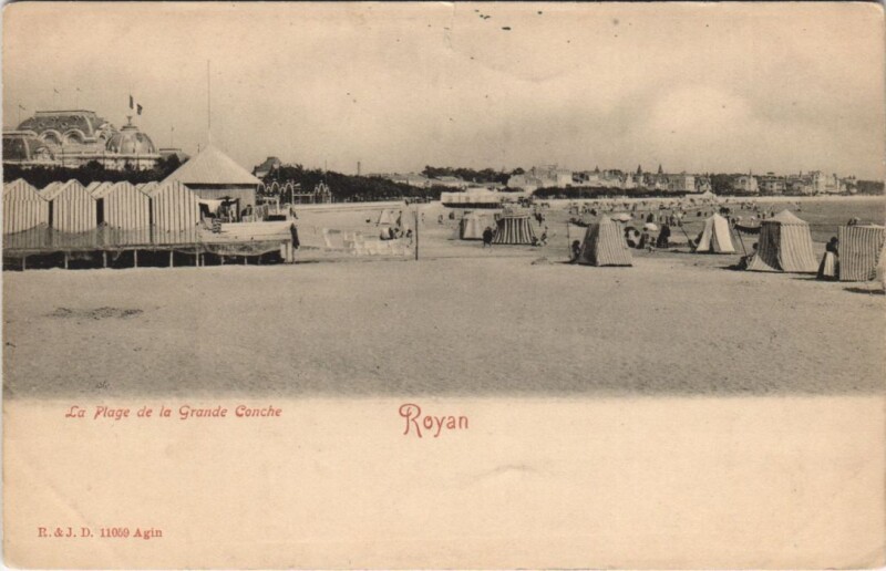 Carte postale ancienne La Plage de la Grande Conche-Royan à Royan