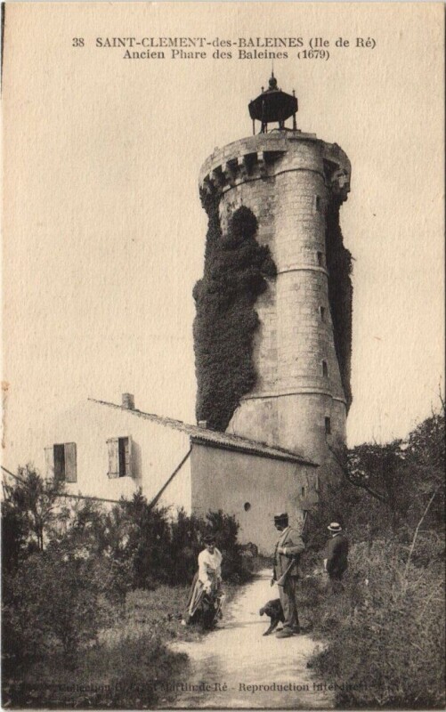 Carte postale ancienne Saint-Clement-des-Baleines (Ile de Ré) -Ancien Phare des Baleines