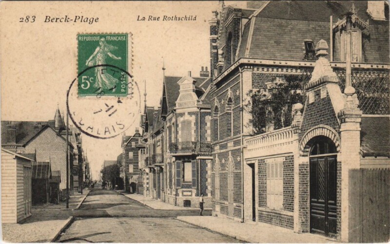 Carte postale ancienne Berck-Plage-La Rue Rothschild à Berck